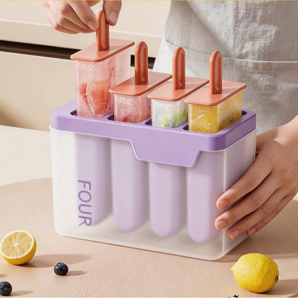 Kreatives Design Hausgemachte Eisbox Wiederverwendbare Eis am Stiel Form Würfelform Eiscreme Eis am Stiel Form Sommer