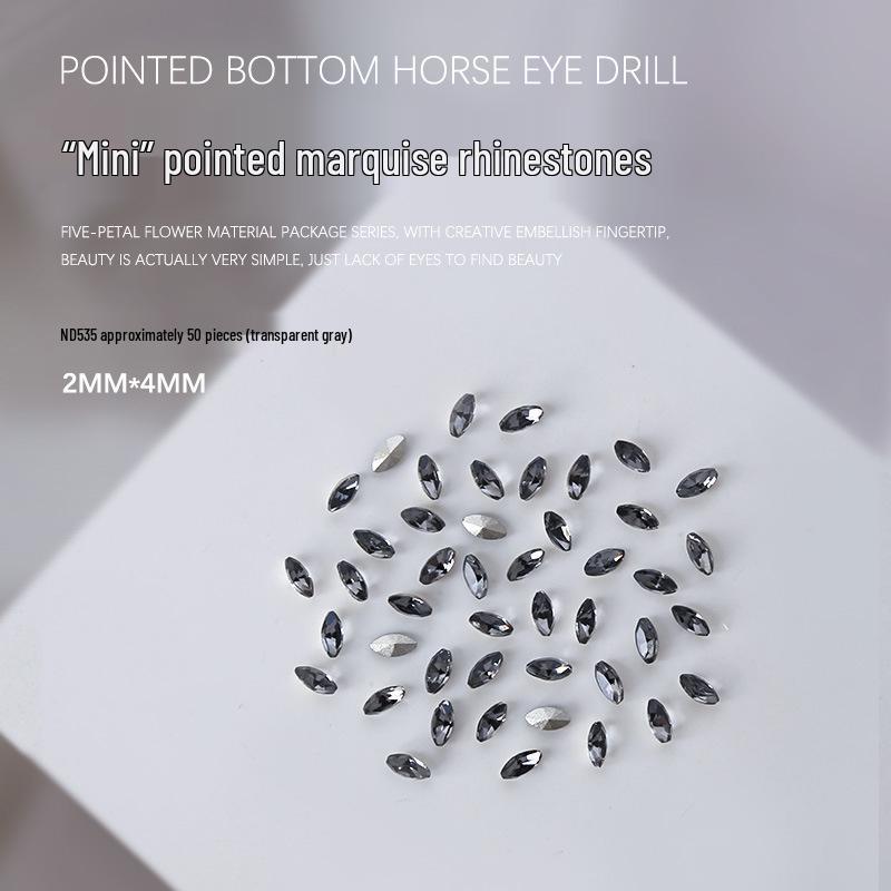 

Нейл-арт Маркизы 2x4 мм - Упаковка 50 накладных украшений