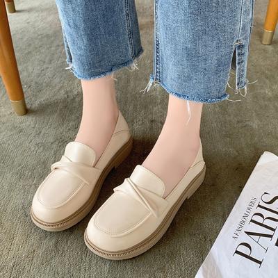 Spring and Autumn  Low Heeled British Style Loafers for Women