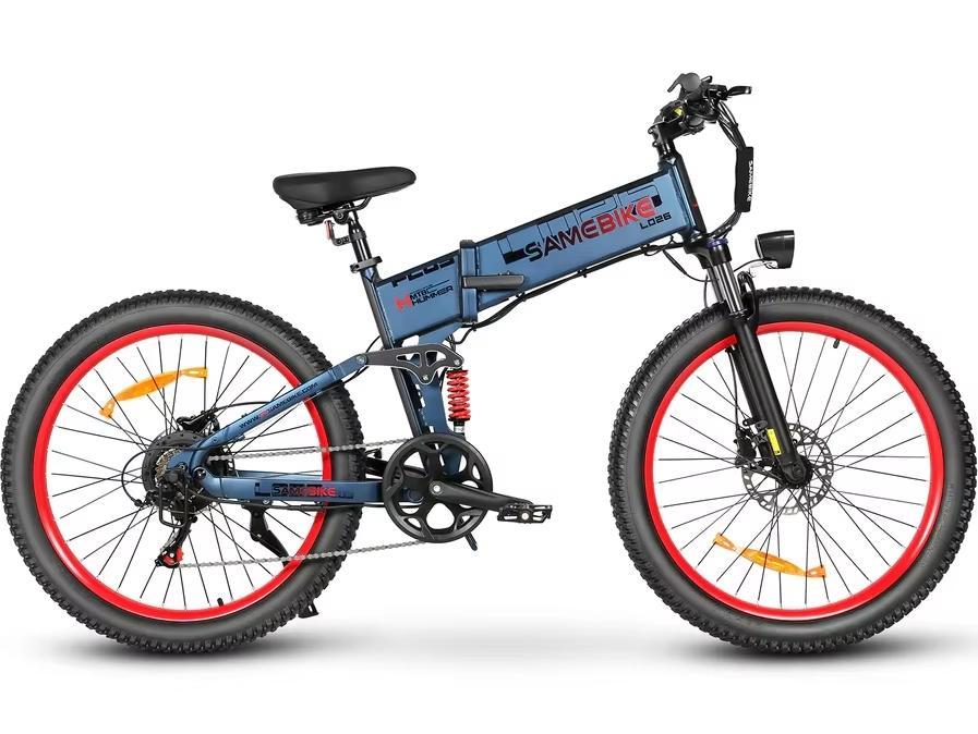 2026 Samebike LO26Plus 1000W motor Folding Electric Bicycle Adults 26" Mountain Bike with 48V 15Ah Removable Battery.