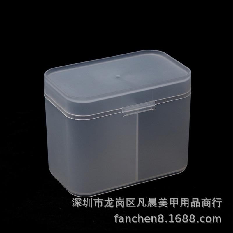 

Двухсекционная коробка для ватных дисков и палочек, для хранения средства для снятия лака и макияжа, пластиковый органайзер для ювелирных изделий и нейл-арта серый