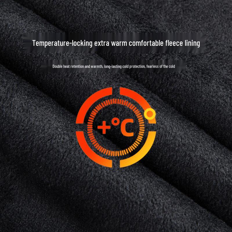 XueZhongFei Men's Fleece-Lined Straight-Leg Casual Pants