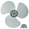 HOMSFOU Replacement Plastic Fan Blades, 12-inch, 3-blade, for Standing Fans and Table Fans, Lightweight Fan Blade Parts