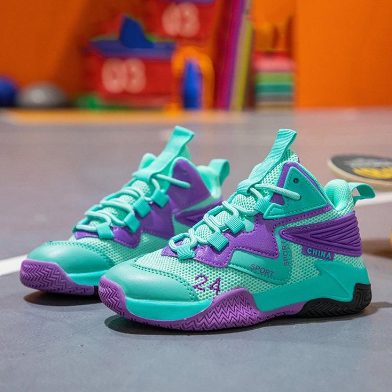 

Детские баскетбольные кроссовки Летние сетчатые дышащие кроссовки для мяча Обувь для мальчиков Спортивная обувь Детская обувь Летний стиль 39