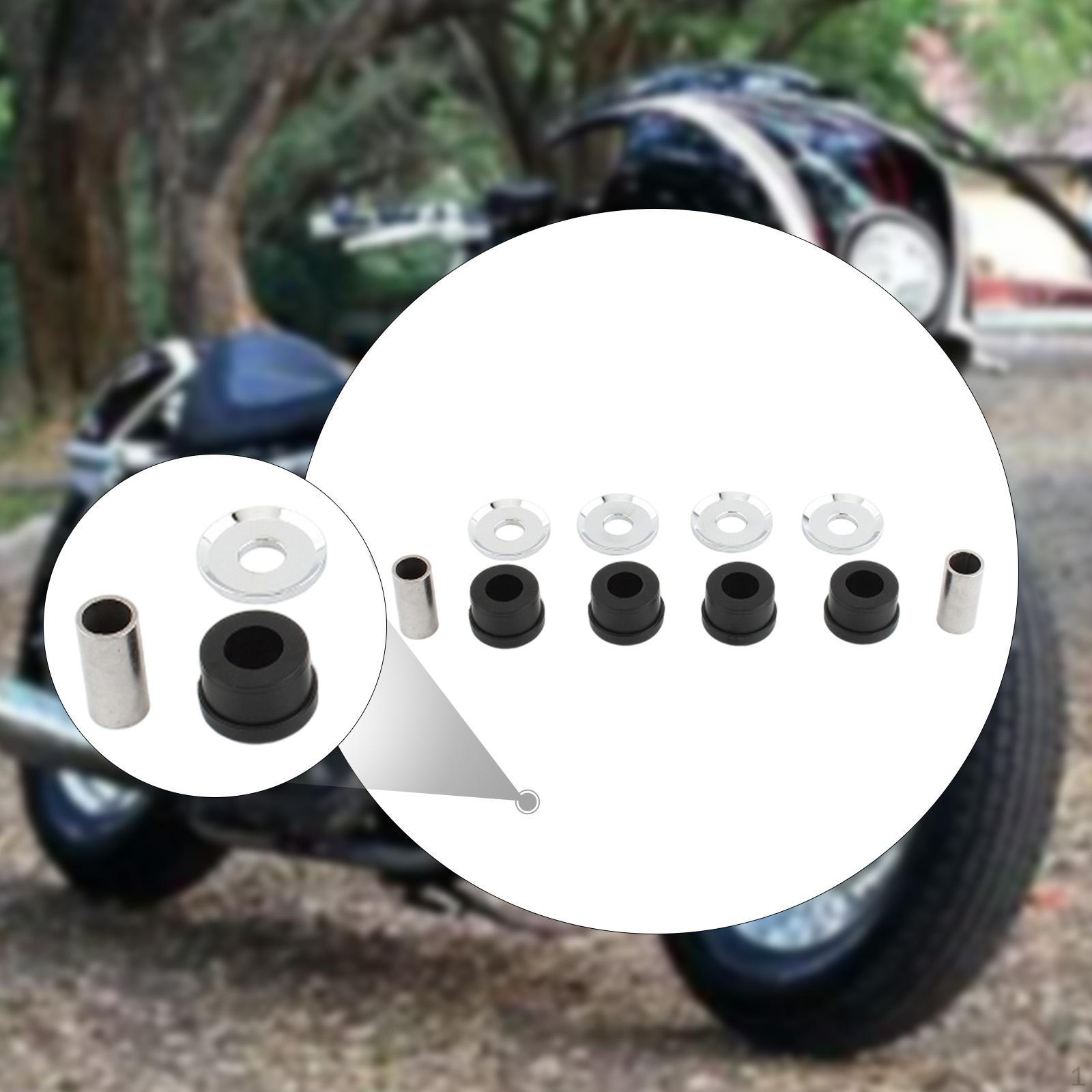 

Motorcycle Handlebar Riser Bushings 56157-85T Professional Repair Easy Installation Components Kit Black Silver