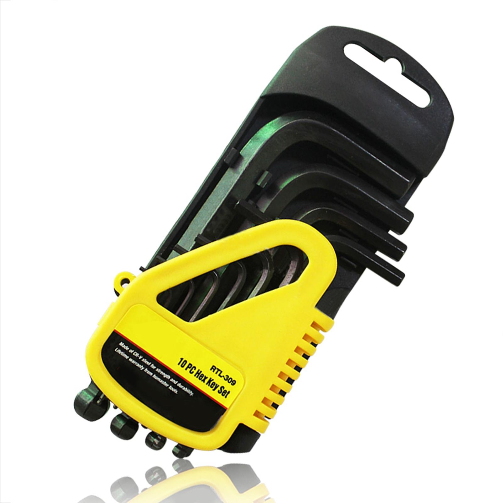 

10 шт. шестигранных ключей с шаровым наконечником из хромванадиевой стали, набор шестигранных ключей для крепления деталей