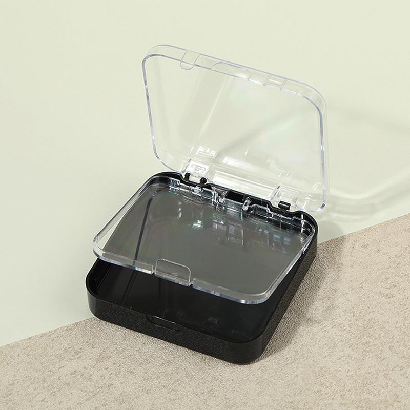 

Прозрачная двухслойная упаковочная коробка для ногтей, пылезащитная коробка для хранения украшений из искусственных ногтей, подарочная коробка для ожерелья чёрный