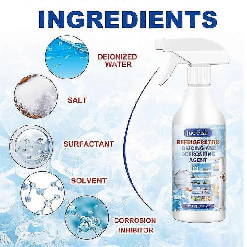 2X Freezer Defrosting Deicing Spray,De-Icer For Refrigerator Defroster Ice Buildup