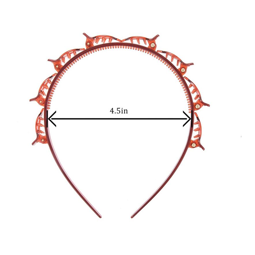 

Изысканная многослойная полая тканая повязка на голову для девочек с заколкой для волос One size коричневый