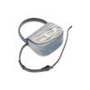 Diesel 1Dr Silver Logo Adjustable Detachable Shoulder Strap Cotton And Calfskin Mini Handbag Women handbag Blue White X08709P5572