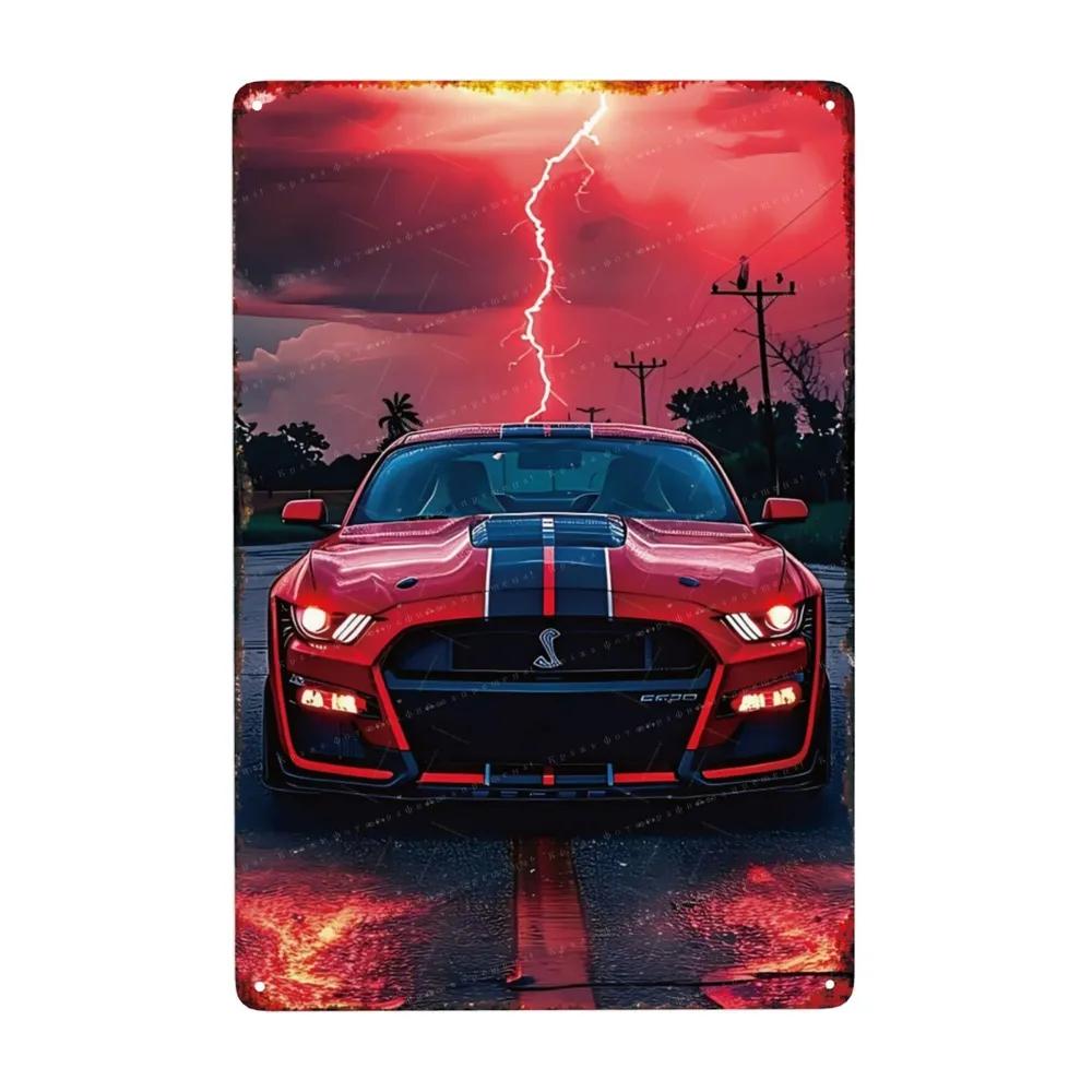 Metal Interior Sports Car Nameplate 20x30cm