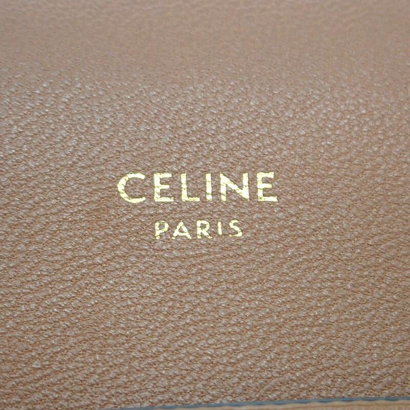 CELINE  10G332CQD Shoulder Bag Tan Lambskin Women