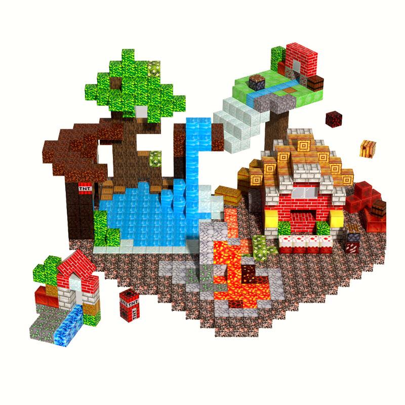 Ouyi Magnetic Minecraft Cube Set - Building Block Peripherals and Toys