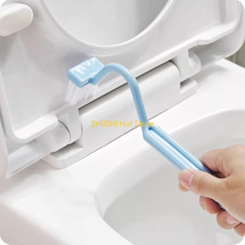 Flexible S Bend Toilet Cleaning Brush Tool Set 3 Assorted Hues Plastic Material D57B