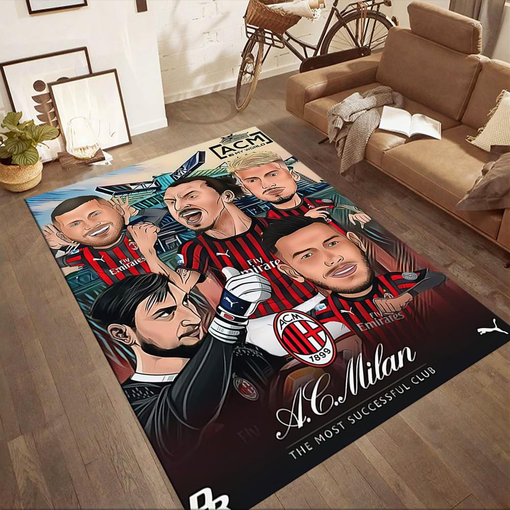 Ac Milan Area Rug Design For Hallway Balcony Outdoor Decorate Room Antislip Rug Office Home Decor Best For Christmas