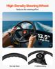 Outboard Steering System 13\' Outboard Rotary Steering System 13 Feet Boat Steering Cable with 13\" Wheel Durable Marine Steering System