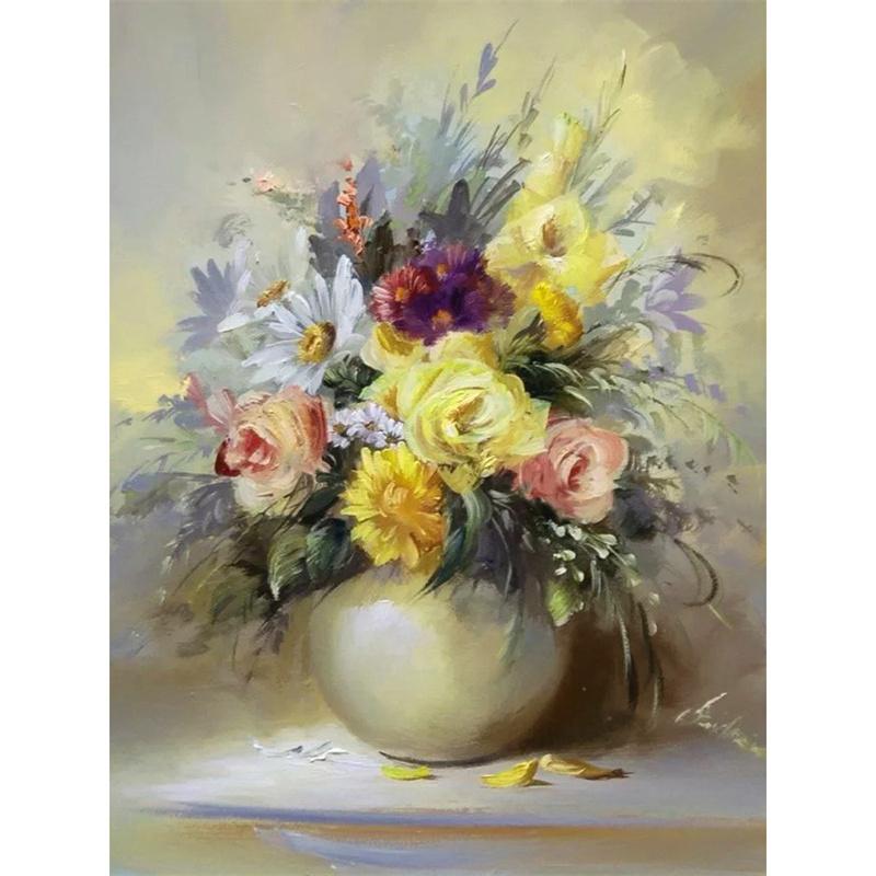 5D DIY Diamond Painting Beautiful Flower Mosaic Diamond Embroidery Painting Full Round Rhinestone Home Decor Gift