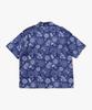 Beipeu Japanese Indigo Art Camo Open Collar Ss Shirt (M) Indigo