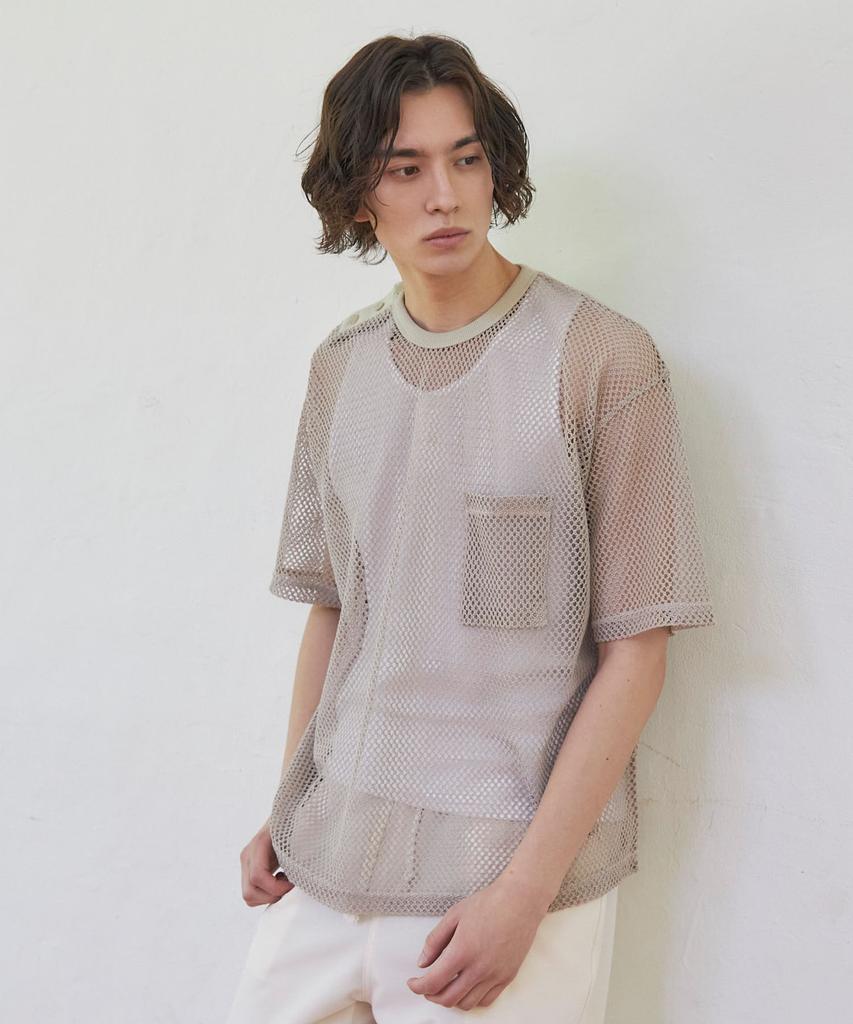 SENTAIR Summer Net Half T-Shirt _Beige