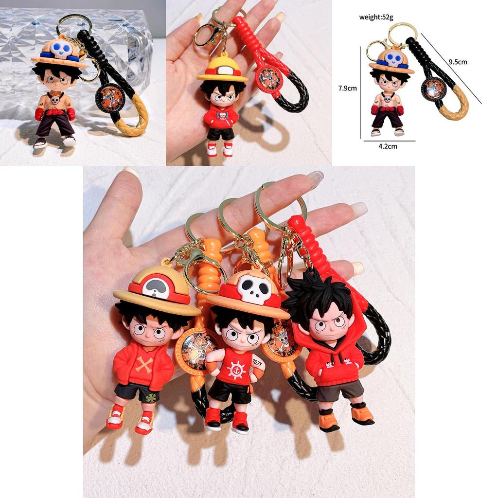 Unique Anime Keychain Dragon Ball And One Piece Luffy Hoodie Collectible Gift