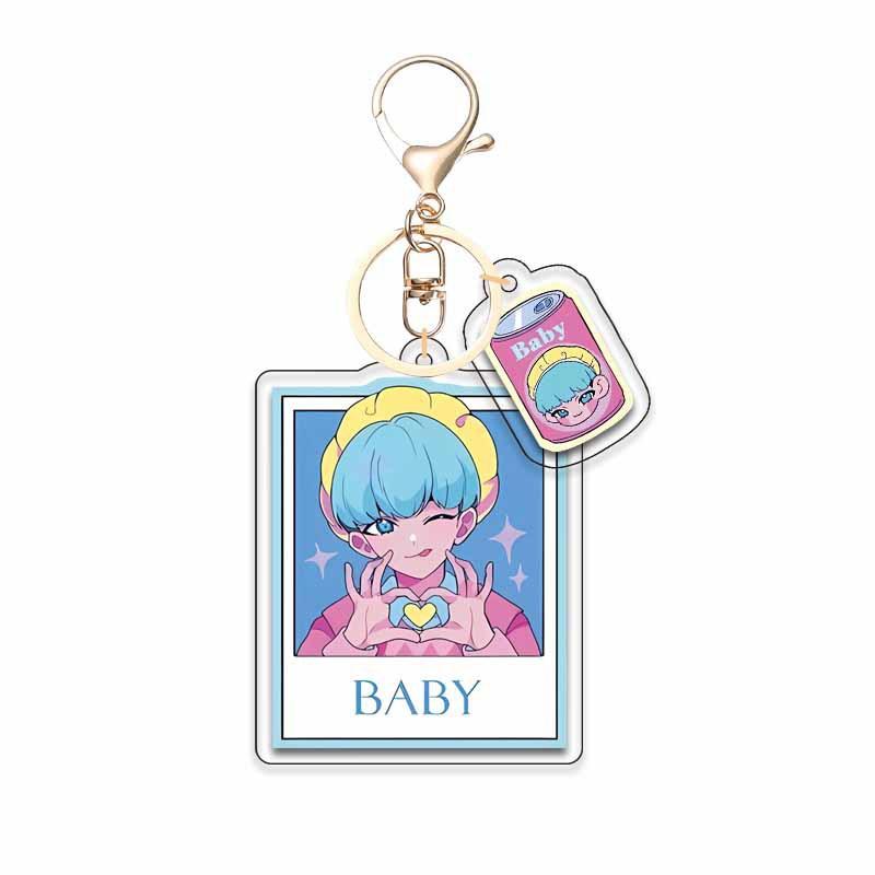 Mezzanine Devil Hunter, Witch Hunter Girl Group Kpop Ghost Hunter Theme Acrylic Keychain Surrounding Spot Gold Buckle 50mm