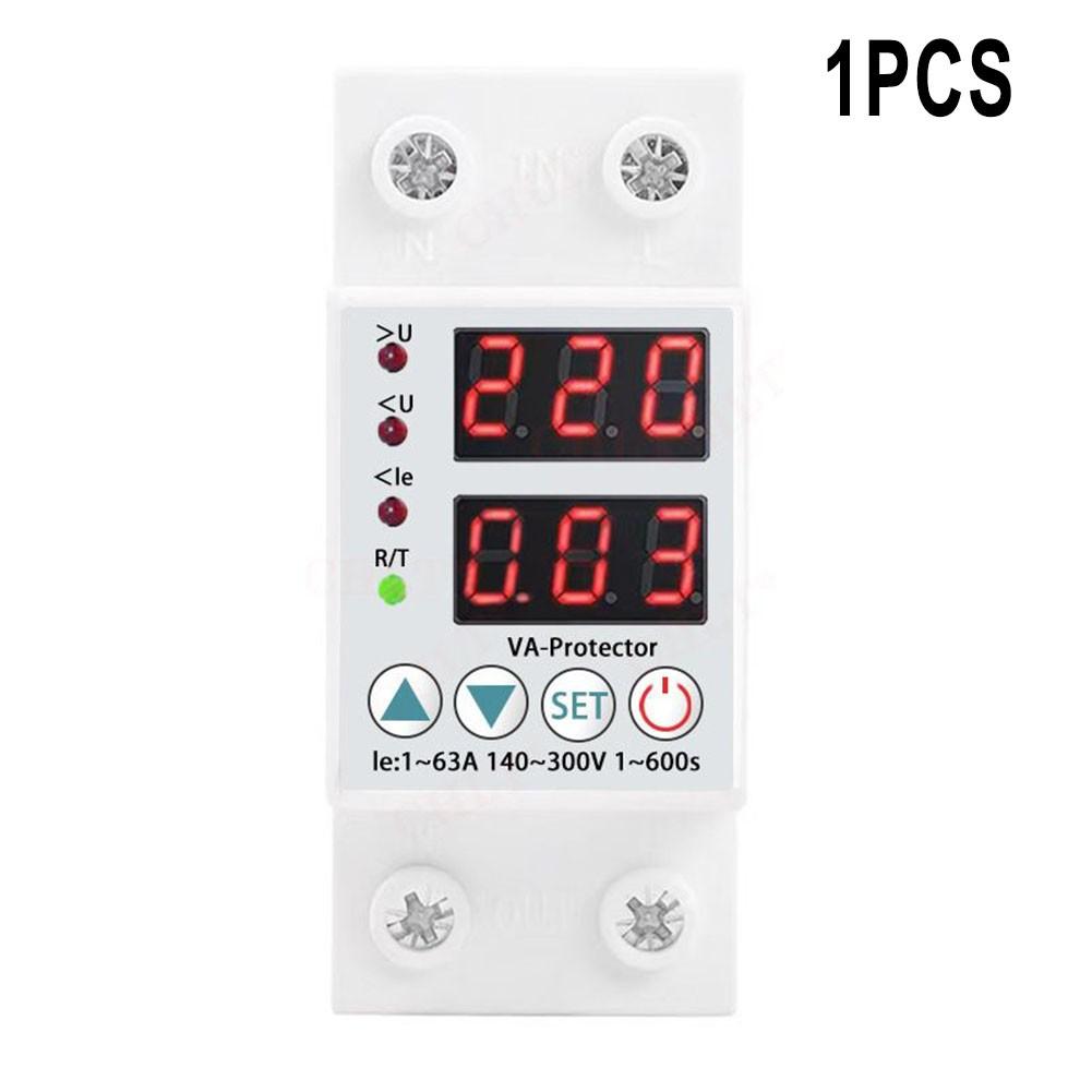 Dual Display 40/63A 230V DIN Rail Digital Over and Under Voltage Surge Protector