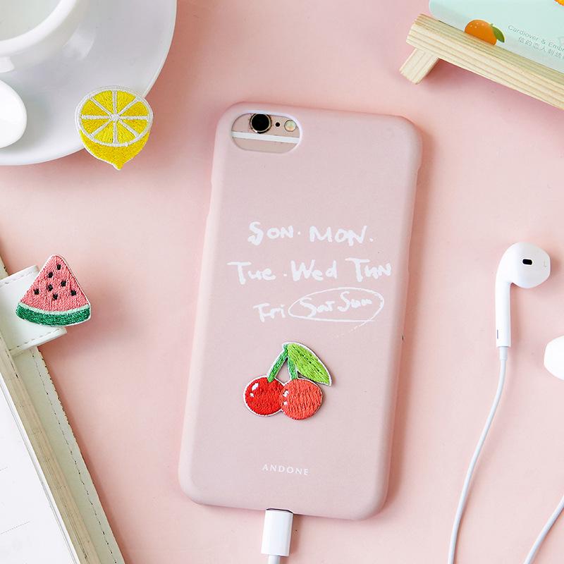 Fruit Party Cloth Sticker Girl Heart Embroidery Pattern Sticker Clothes Hand Account Decoration Sticker Repair Subsidy Patch Sticker