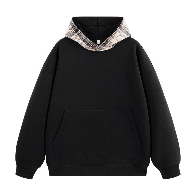 New Hong Kong Style Autumn and Winter Men's Loose Hooded Pullover Sweatshirt for Youth Fashion Casual Sports Top