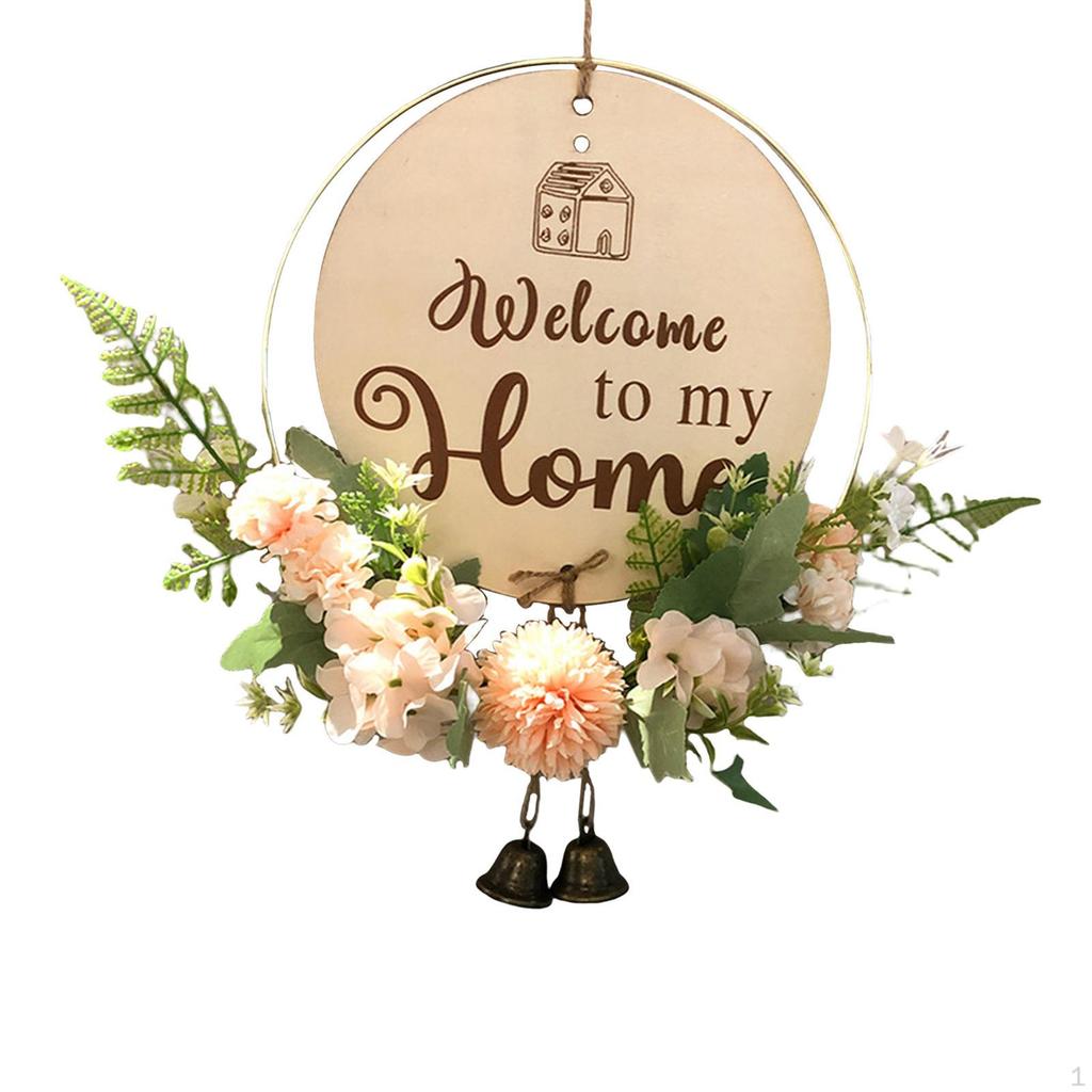 Elegant Floral Welcome Wreath for Spring Weddings and Home Decor
