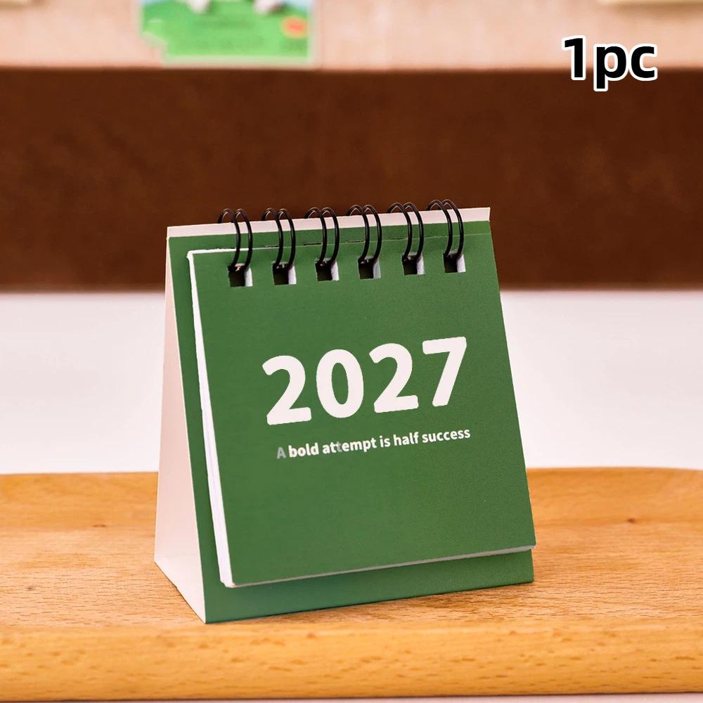 Calendario da scrivania Mini 2027 Formato tascabile Planner da viaggio portatile per casa Ufficio Scuola Tracciamento dell'orario di lavoro