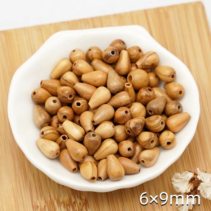 

Бусины из натурального оливкового дерева в форме капли для ювелирных изделий, гладкие коричневые бусины с текстурой дерева, 8 12 мм, четки для браслета своими руками, 100 шт. 6X9MM 100pieces