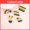 Broche Cartoon Série Arc-en-ciel Créative avec Design en Forme de Cœur Pour Accessoires de Style Unique