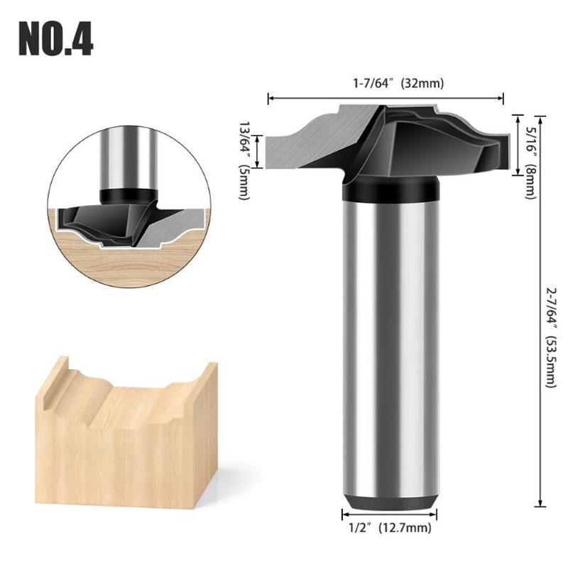 1/2 Shank Door Panel Line Cutter Router Bits Glue Joinery Trimming Machine Milling Cutter for Wood Woodwork Cutter