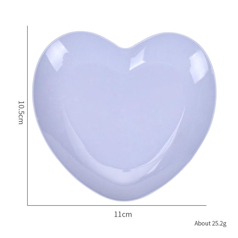 Korean-Style Heart-Shaped Stainless Steel Jewelry & Nail Art Desktop Tray