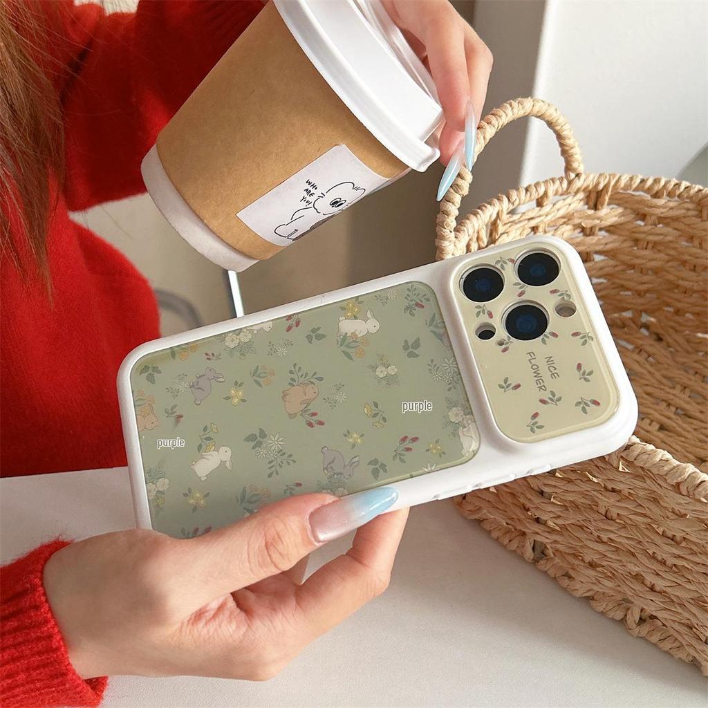 Floral Rabbit Anti-drop Phone Case for iPhone 15/Pro Max