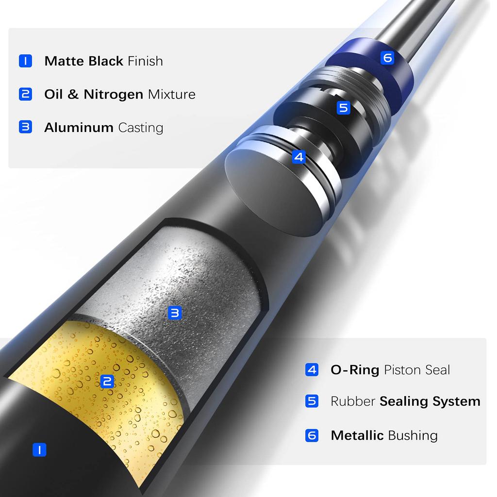 2pcs Front Hood Lift Hydraulic Support Gas Spring Shock Struts Suitable for MCV20 Sedan 1997-2001 Smooth Opening Closing
