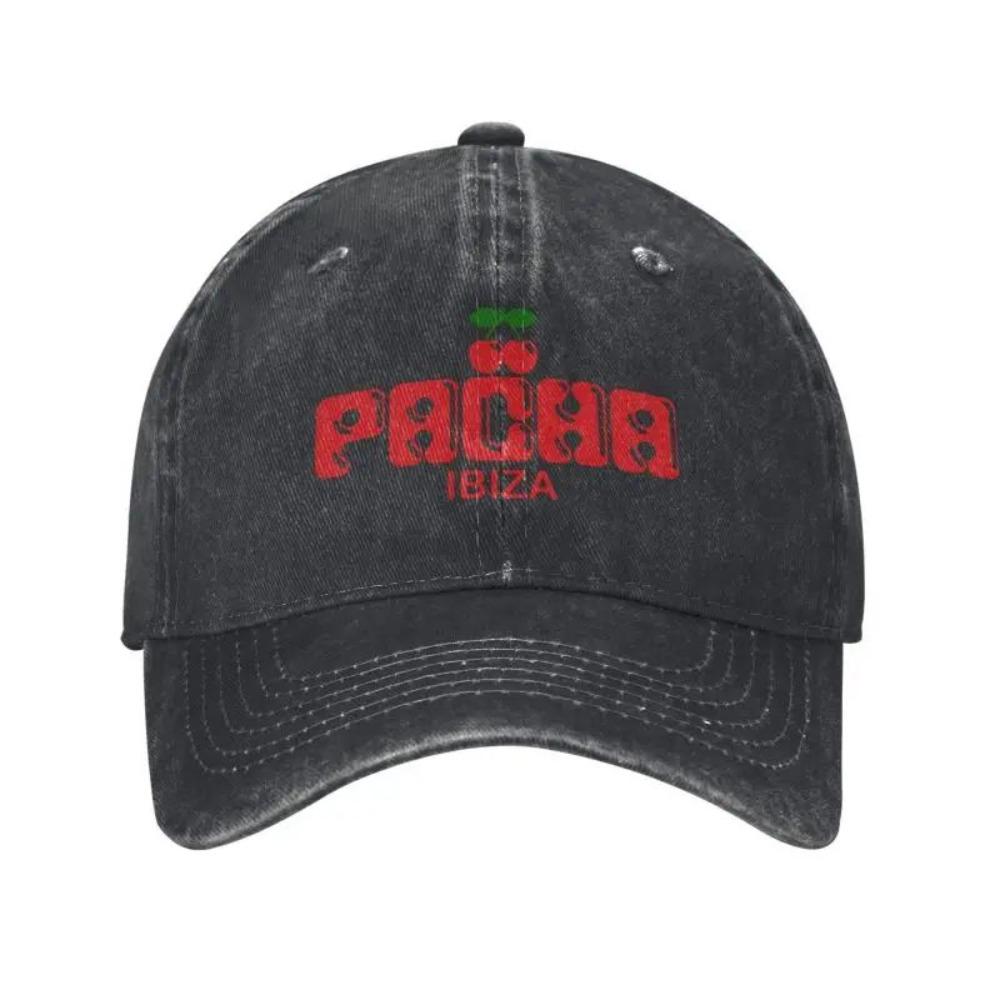 Preppy Cherry PACHA IBIZA Baseball Cap Unisex Washed Cotton Denim Hats Outdoor Travel Sun Protecter Cap Snapback Hat All Season