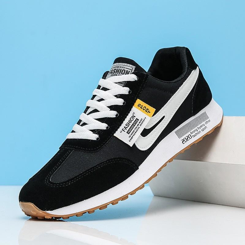 

Мужская обувь весна-лето новые спортивные туфли легкие и универсальные повседневные туфли с мягкой подошвой удобные и модные кроссовки для бега подходящие по цвету s 39 чёрный