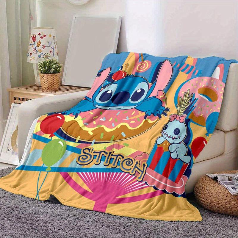 

Lilo & Stitch Design Throw Blanket Soft Polyester Fabric for Office Chair or Sofa Ideal for Birthday, Halloween, Christmas Gifts 100x150cm