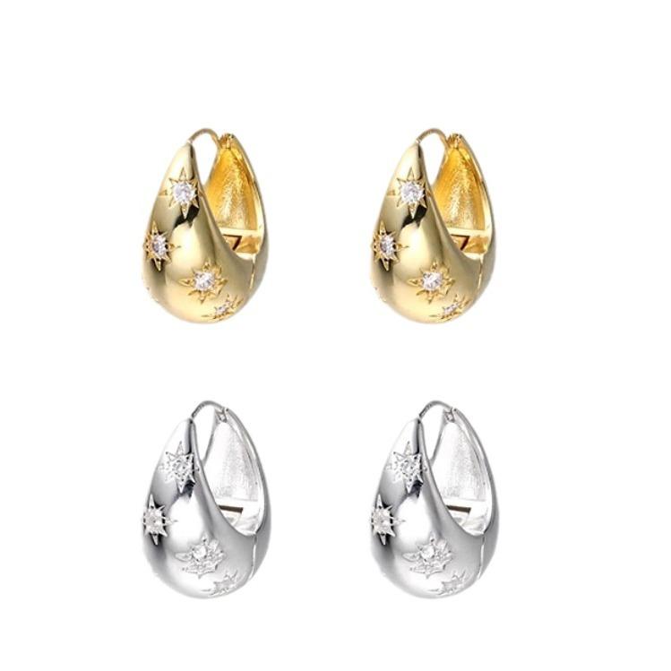 Water Drop Earrings Summer Female Light Luxury Niche Design Sense Star Mango Earrings Daily Commuting Earrings Affordable Dainty Earrings Daily Wear