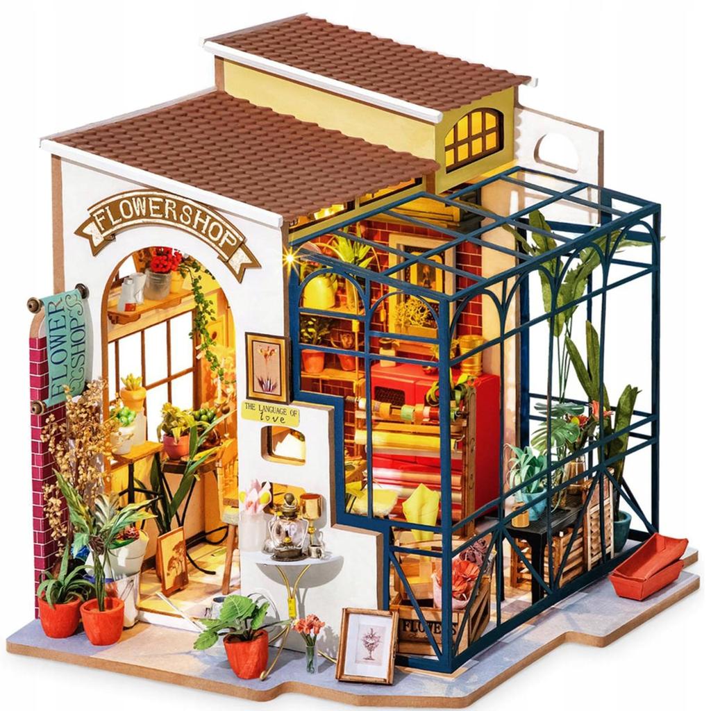 Emily's Floraria 3D Puzzle DIY House Model 206 Pieces Wooden Assembly Toy Creative Gift