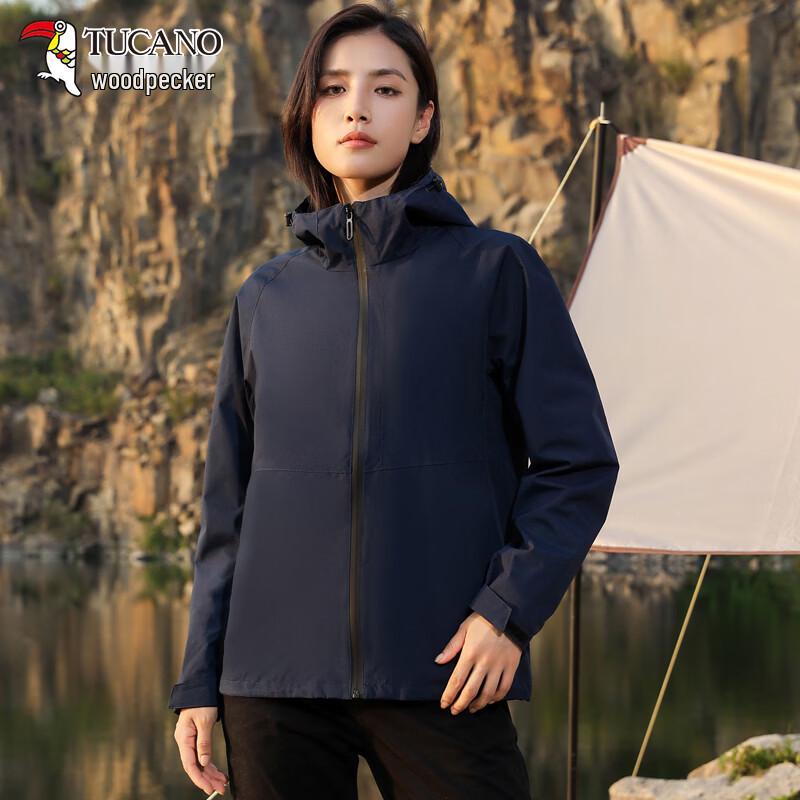 TUCANO Unisex Outdoor Windproof and Waterproof Hooded Softshell Jacket
