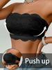 Soutien-gorge push-up sans bretelles en dentelle ultra-fine Lingerie sexy avec un beau dos