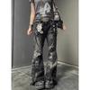 VIONA Autumn Winter Women's Denim Pants Dark Academia Cargo Jean Flared Bell Bottom Designer Kpop Japanese Y2k 2000s Goblin Core