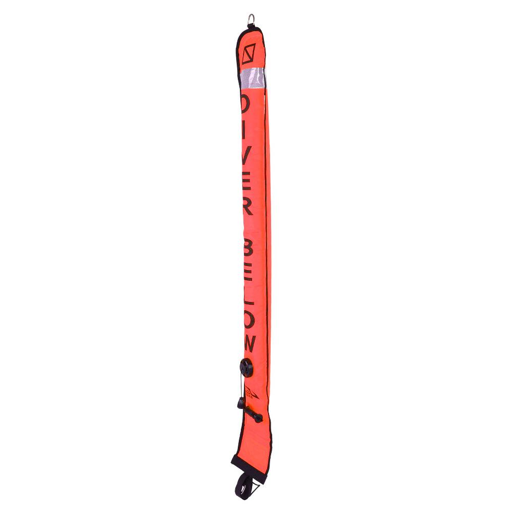 Inflatable Scuba Diving SMB Surface Signal Marker Buoy Accessory(Fluorescence Orange, 1.2m)