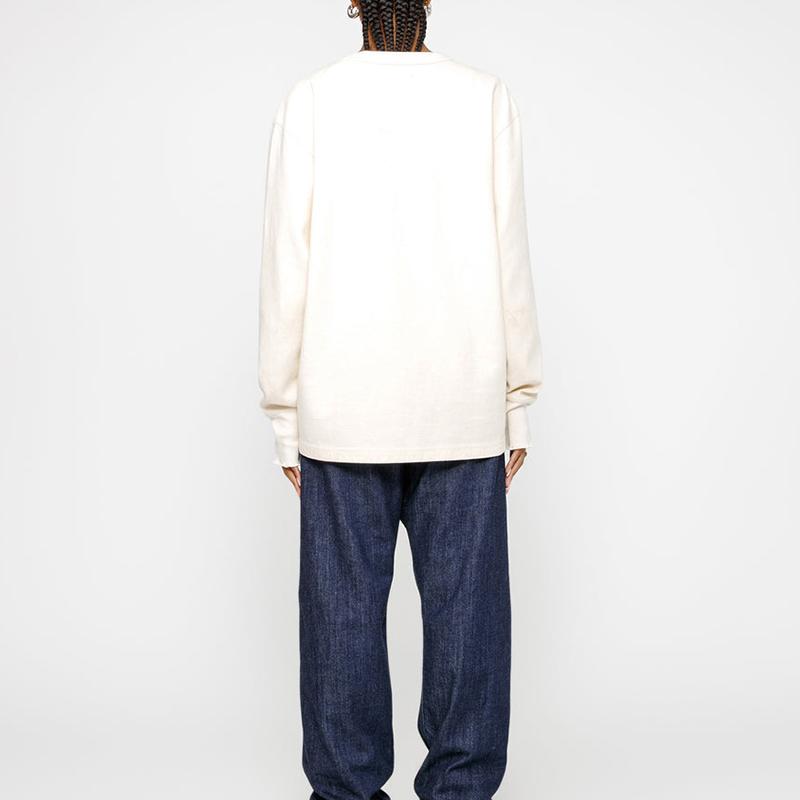 Stussy X Our Legacy Collaboration SS24 Solid Logo Crew Neck Long Sleeve Vintage American T-Shirt Unisex Tops WS4236TB