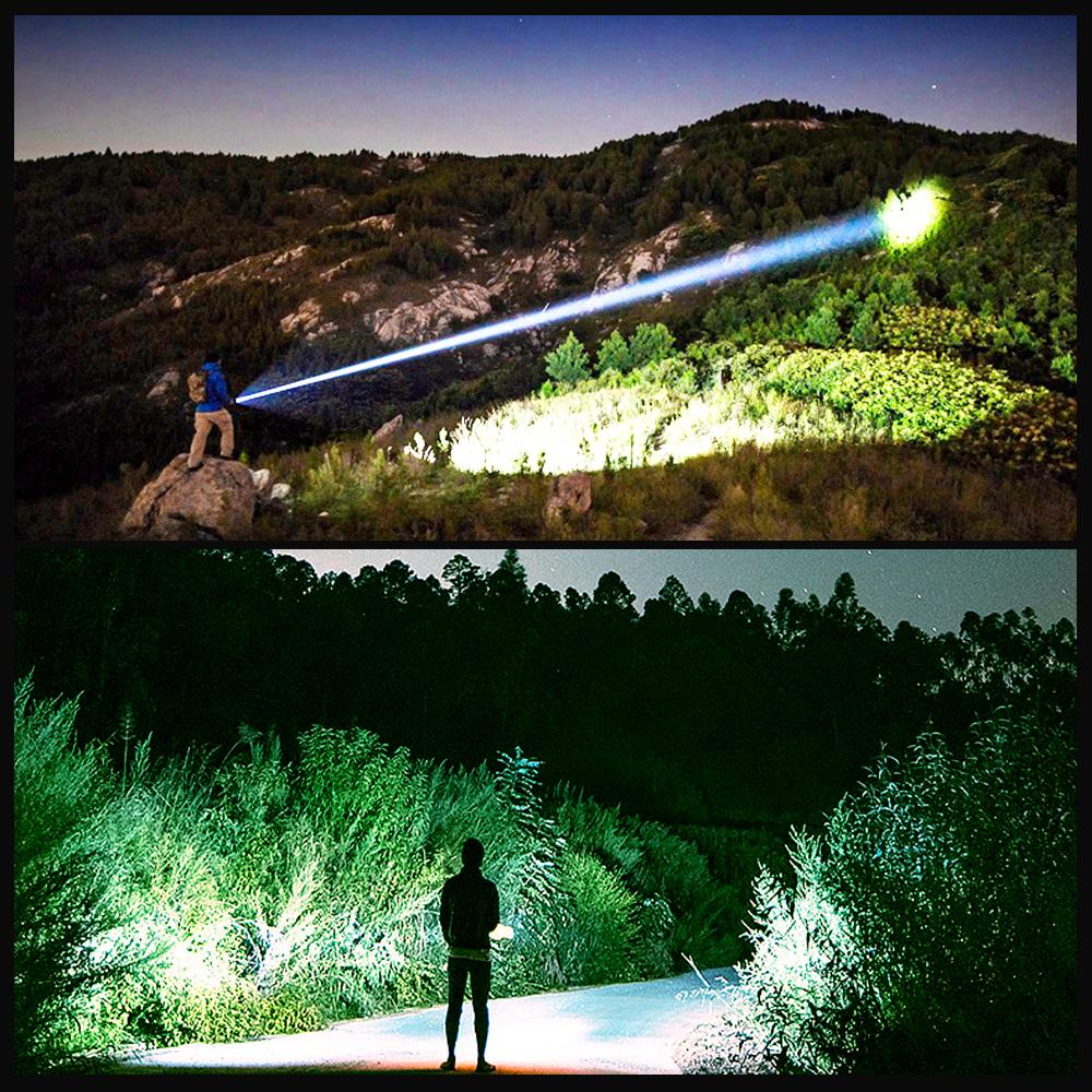 Waterproof Super Bright XHP160 LED Flashlight High Power Torch 5 Modes USB Rechargeable Lantern Emergency Spotlights