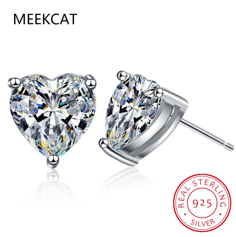 Heart Cut Genuine Peridot 925 Sterling Silver Stud Earrings for Women Fashion Green Gemstone Statement Jewelry