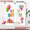 2pcs, 2D FLAT PRINTING Curtains (Without Rod) Birthday Bliss(10) Modern Minimalist Curtains Durable 100% Polyester Fabric