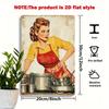 Vintage Style Iron Tin Sign Retro Cooking PinUp Art Kitchen Wall Decor Metal Plaque Home Decoration Mothers Day Perfect Gift